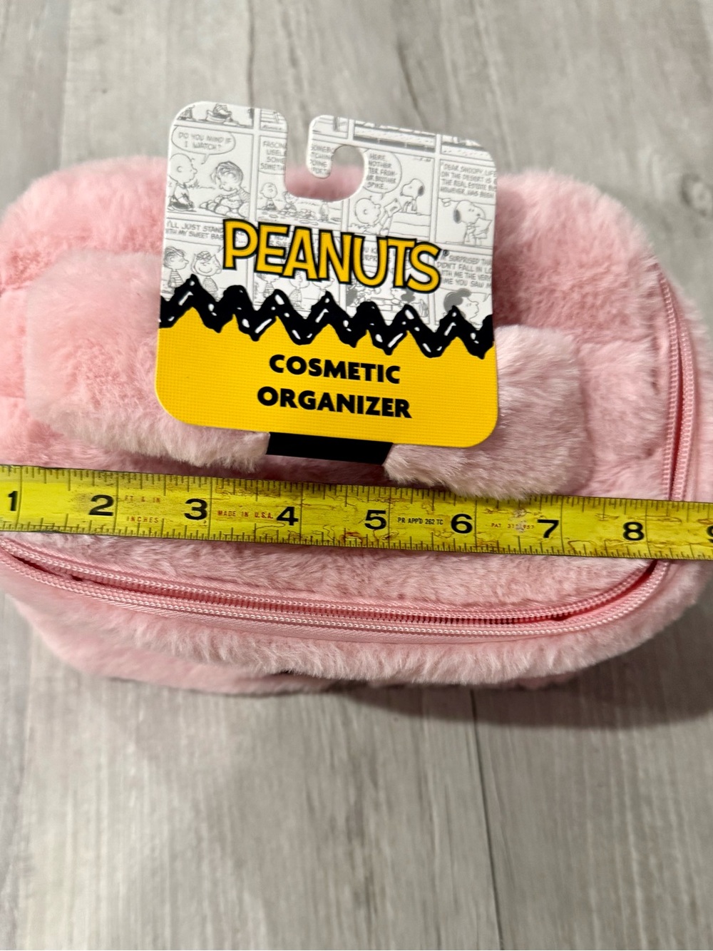 Peanuts Snoopy and Woodstock Plush Pink Cosmetic Organizer - Picture 7 of 9